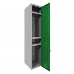 Locker metálico dual grande - 2 puertas verde 